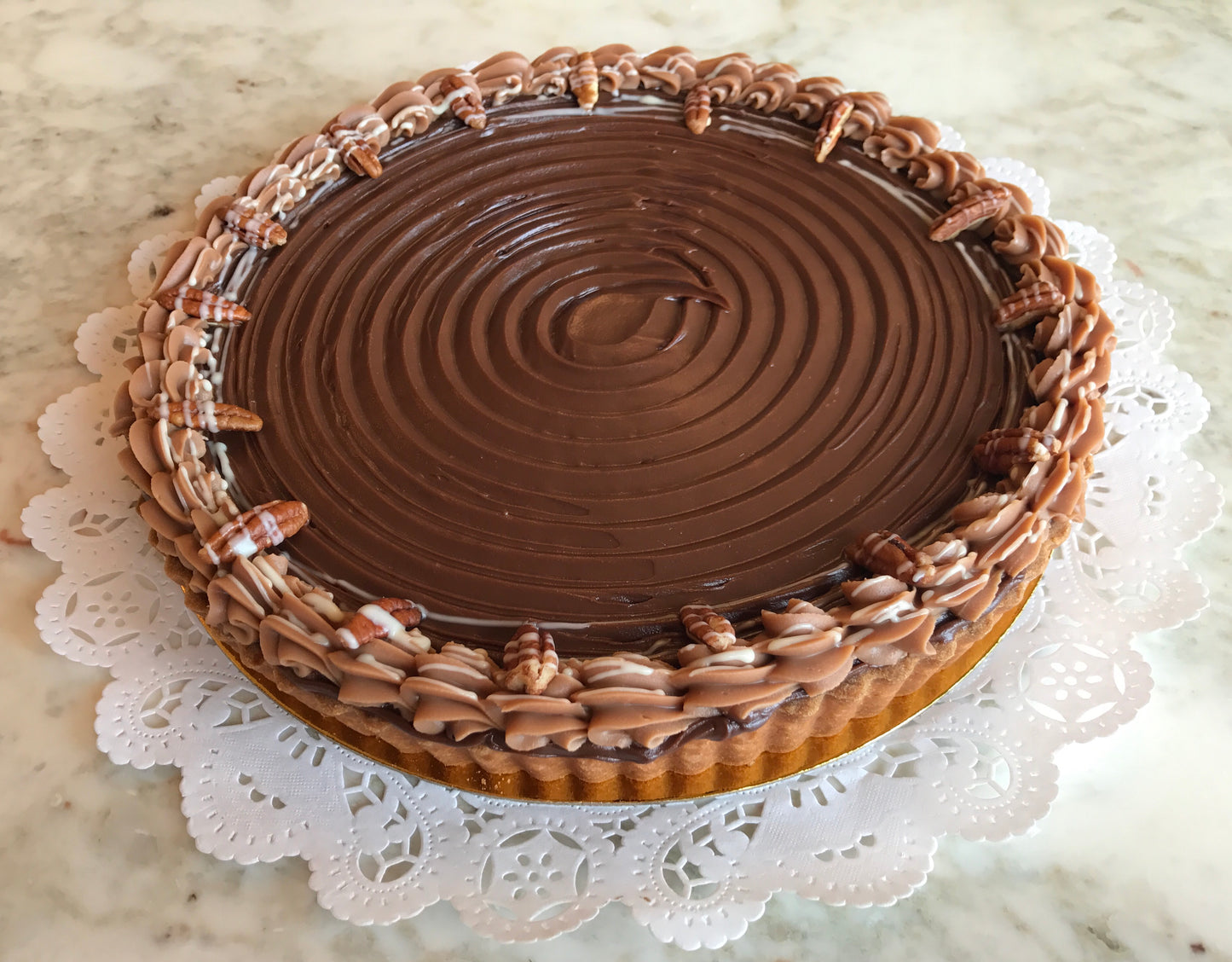 Pecan Flan with Chocolate