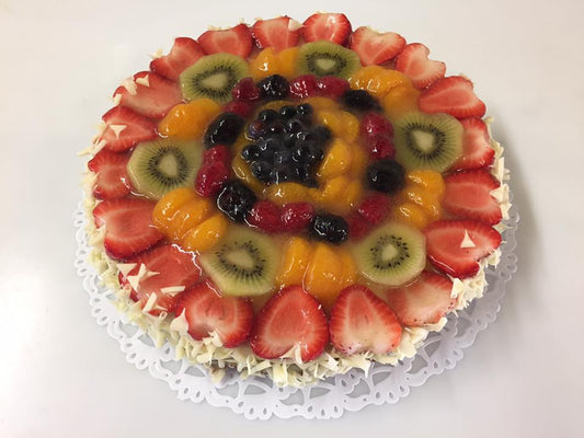 Mixed Fruit Custard Flan